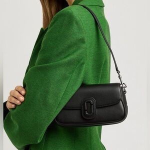 Authentic Marc Jacobs Black Leather Shoulder Bag